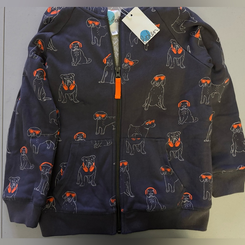 NWT 6/7 Mini Boden fleece lined sweatshirt